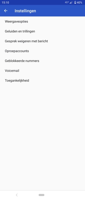 Selecteer Voicemail