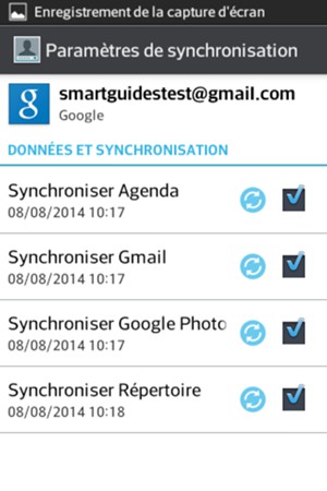 Vos informations seront synchronisées