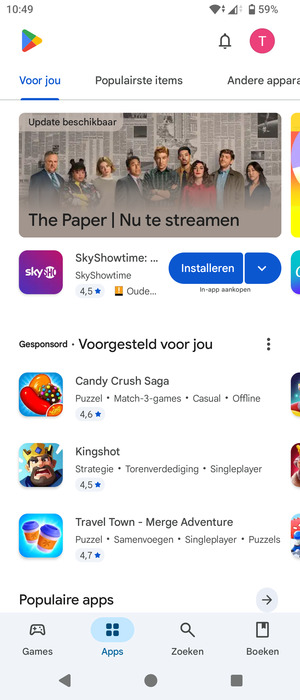 Selecteer Zoeken