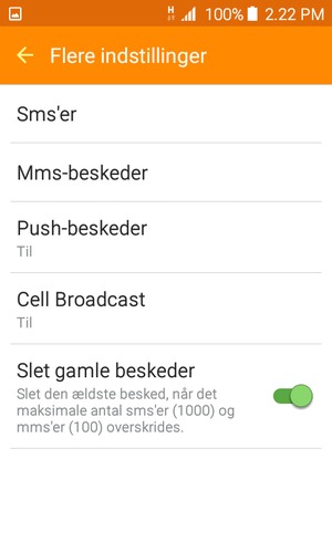 Vælg Sms'er
