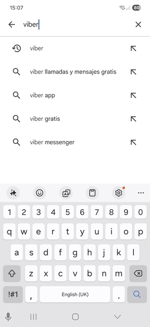 Introduzca el nombre de la aplicación y seleccione Buscar