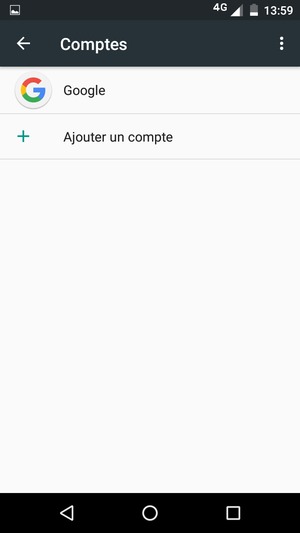 Sélectionnez Google