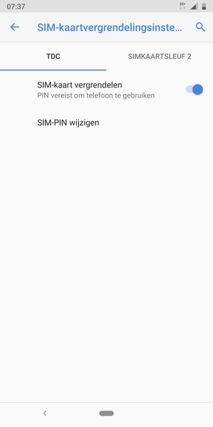 Selecteer Public en SIM-PIN wijzigen