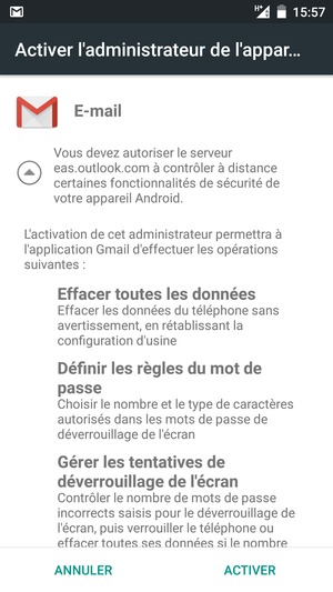 Sélectionnez ACTIVER