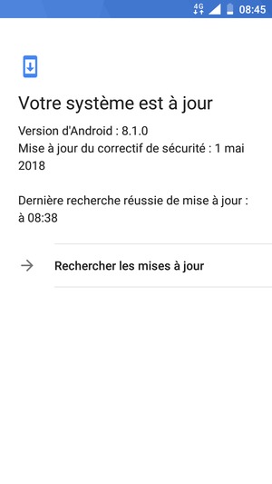 Sélectionnez Rechercher les mises à jour