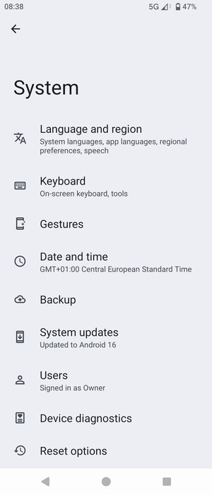 Select Backup
