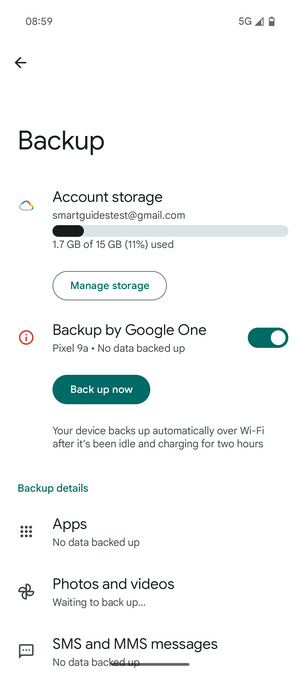 Select Account storage