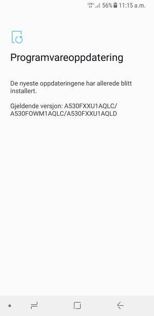 Hvis telefonen din er oppdatert, vil du se følgende skjermbilde