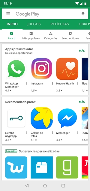 Seleccione la barra de Búsqueda