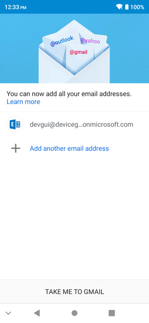 Select TAKE ME TO GMAIL