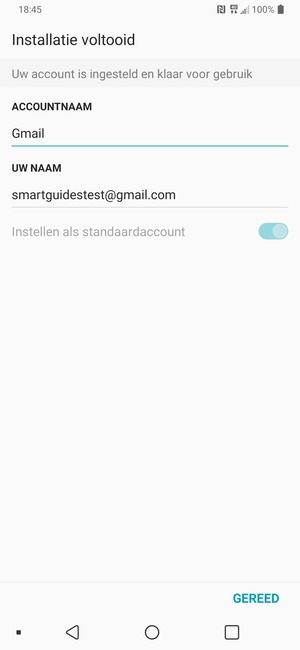 Geef uw account een naam en voer uw naam in. Selecteer GEREED