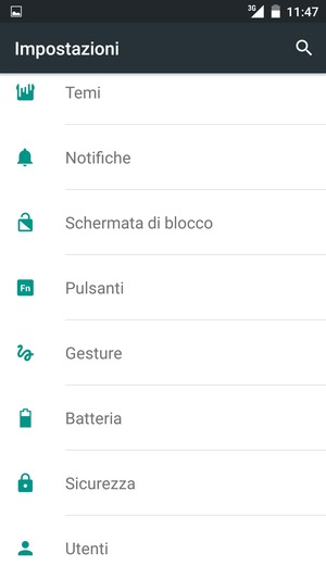 Seleziona Batteria