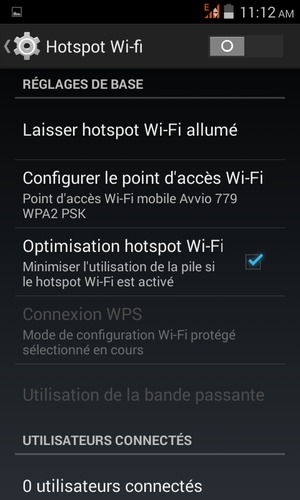 Sélectionnez Configurer le point d'accès Wi-Fi