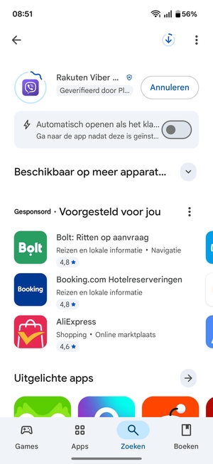 Wacht tot het installatieproces beëindigd is