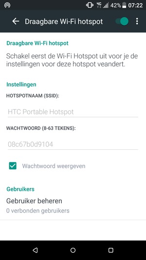 Uw telefoon is nu geïnstalleerd voor gebruik als modem