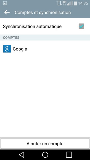 Sélectionnez Google