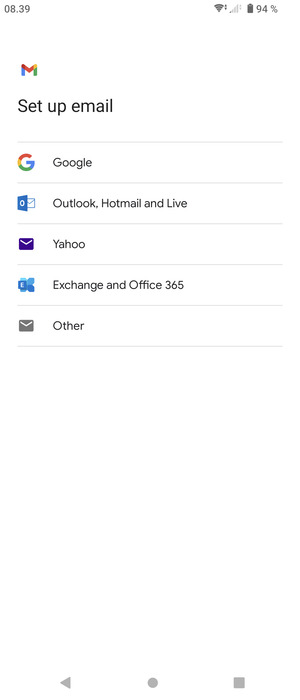 Select Exchange and Office 365