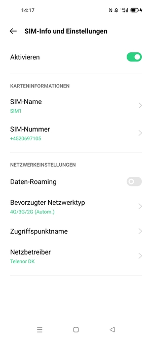Wählen Sie Zugriffspunktnamen