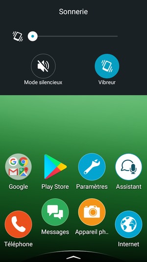 Sélectionnez Vibreur pour passer en mode vibreur