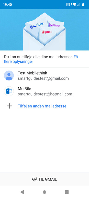 Vælg GÅ TIL GMAIL
