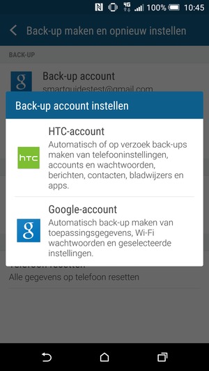 Selecteer Google-account