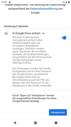 Wählen Sie Akzeptieren