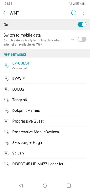 You are now connected to the Wi-Fi network