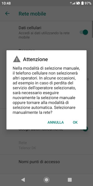 Seleziona OK