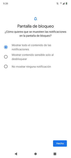 Seleccione la opción deseada y seleccione Hecho