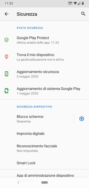 Il tuo telefono è ora protetto dal blocco schermo