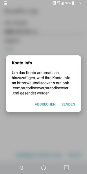 Wählen Sie SENDEN