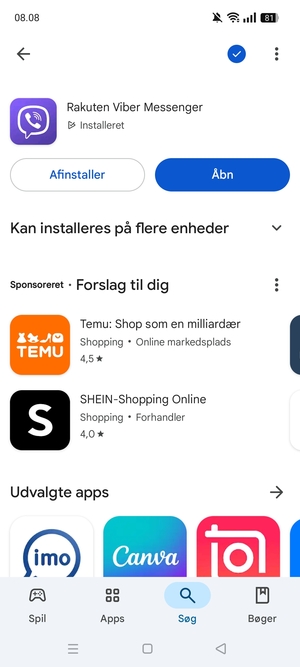 Vælg Åbn