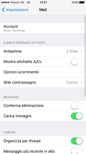 Seleziona Account