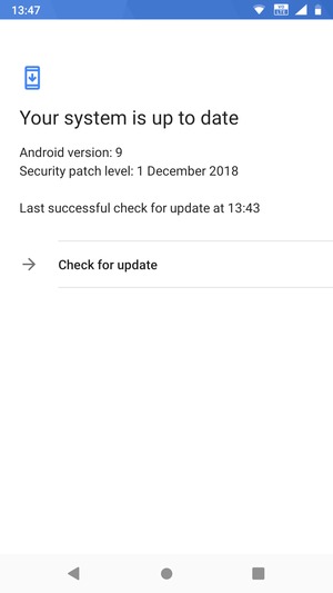 Select Check for update