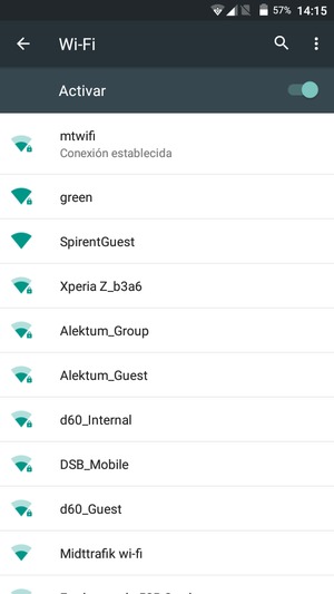 Ahora está conectado a la red Wi-Fi