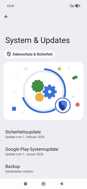 Wählen Sie Google Play-Systemupdate