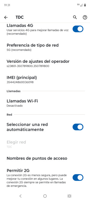 Desplácese y seleccione Nombres de puntos de acceso