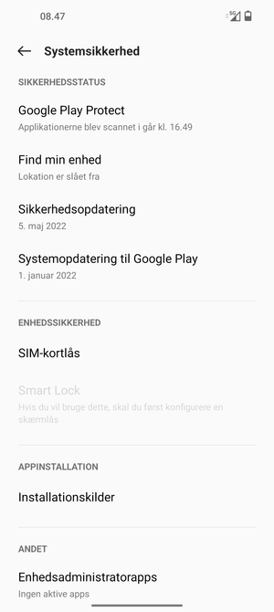 Vælg Sikkerhedsopdatering