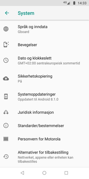 Velg Systemoppdateringer