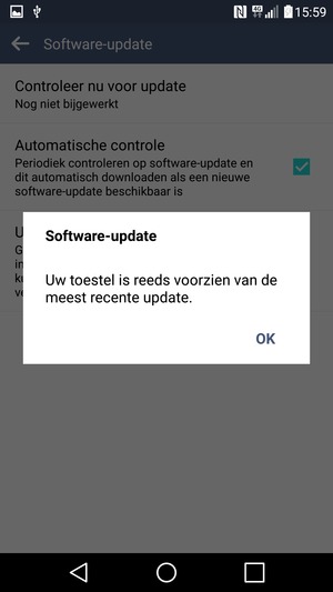 Als uw telefoon up-to-date is, selecteert u OK