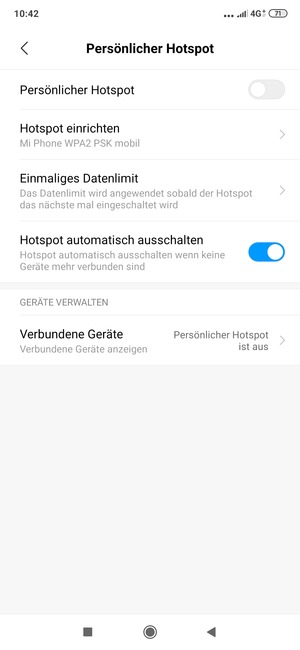 Wählen Sie Hotspot einrichten