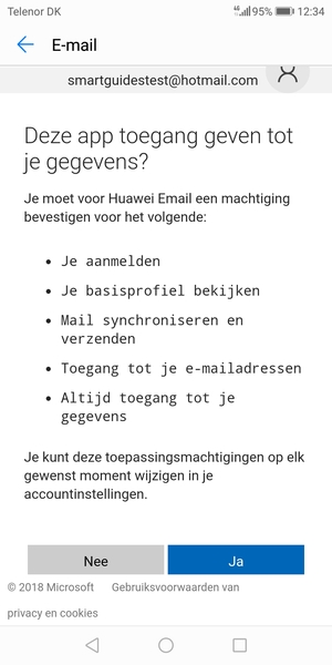 Scroll naar en selecteer Ja
