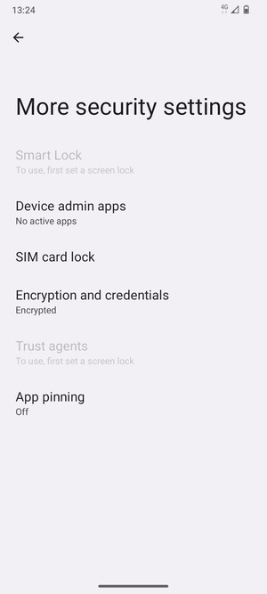Select SIM card lock