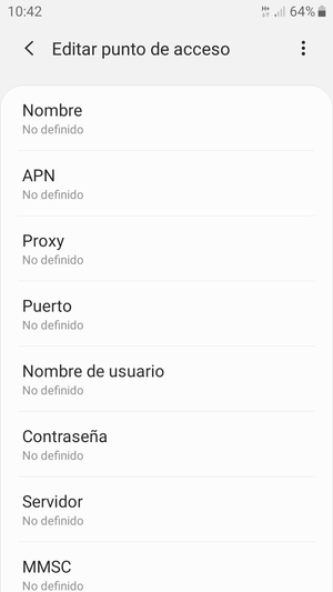 Introduzca la información de Internet