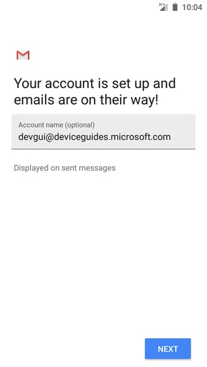 Give your account a name and select NEXT