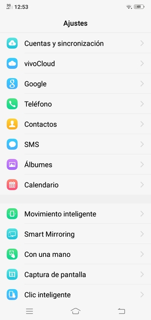 Desplácese y seleccione SMS
