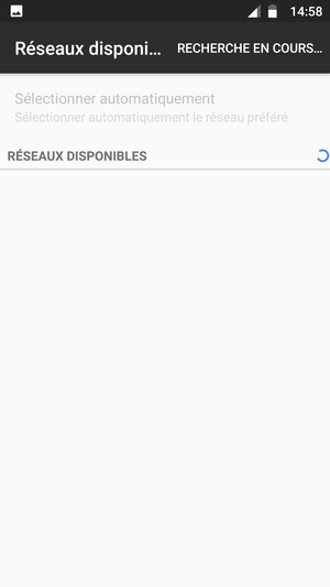 Veuillez attendre la fin de la recherche