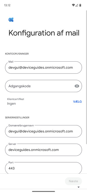 Indtast din adgangskode
