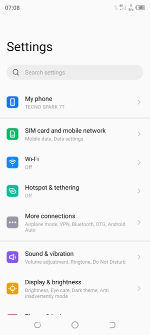 Select SIM card and mobile network