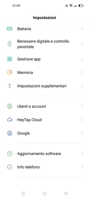 Scorri e seleziona Aggiornamento software